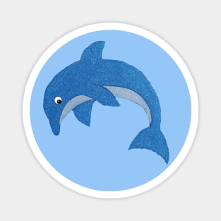 Sparkle Jumping Blue Dolphin Magnet